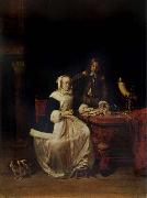 Gabriel Metsu Treating to Oysters oil painting